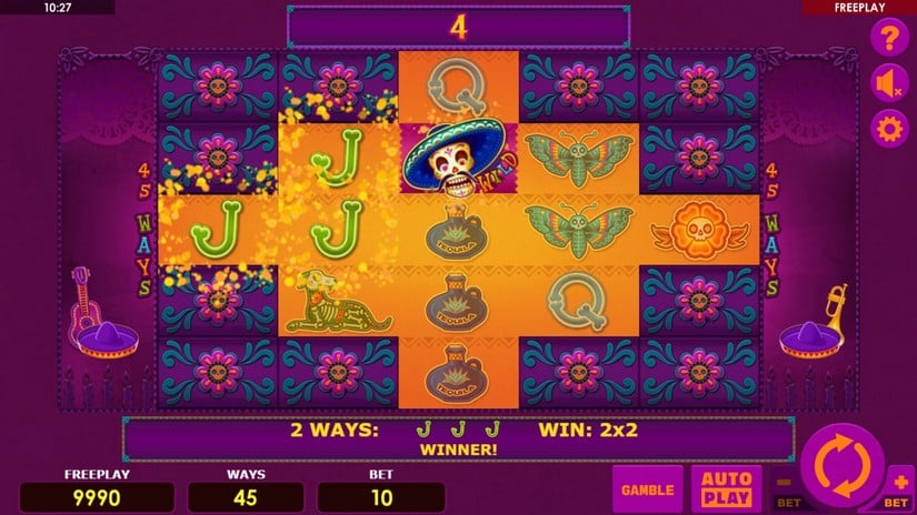 Dia Muertos slot screen 2