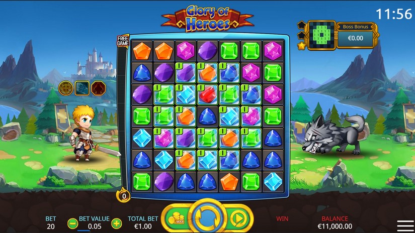 Glory of Heroes slot screen 2