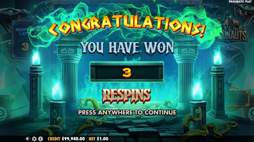 Argonauts slot screen 3