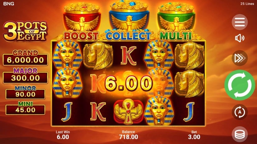 3 Pots of Egypt slot screen 3
