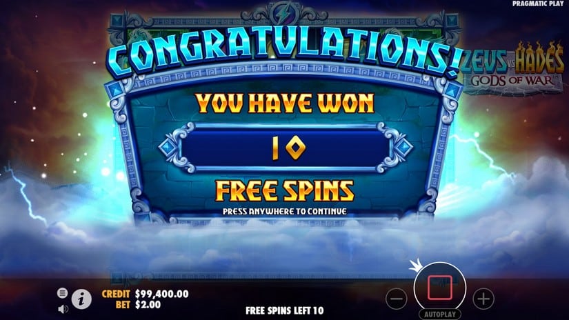 Zeus vs Hades – Gods of War slot screen 4