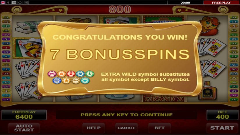 Billyonaire slot screen 3