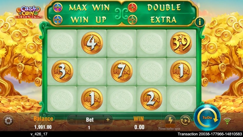 Cash Coin slot screen 1