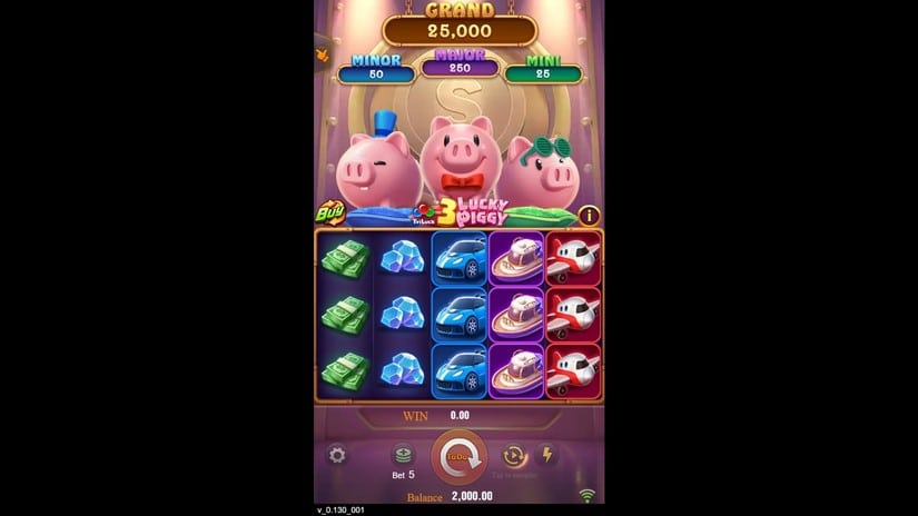 3 Lucky Piggy slot screen 1