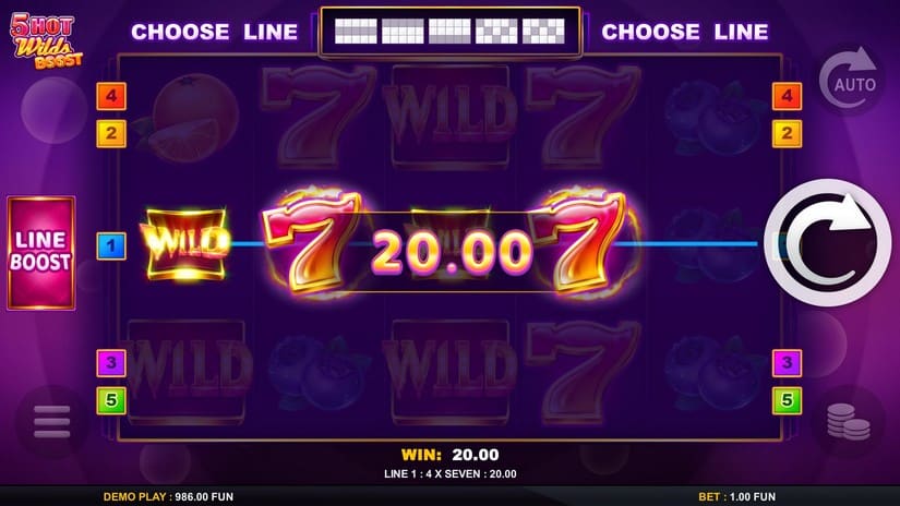 5 Hot Wilds Boost slot screen 3