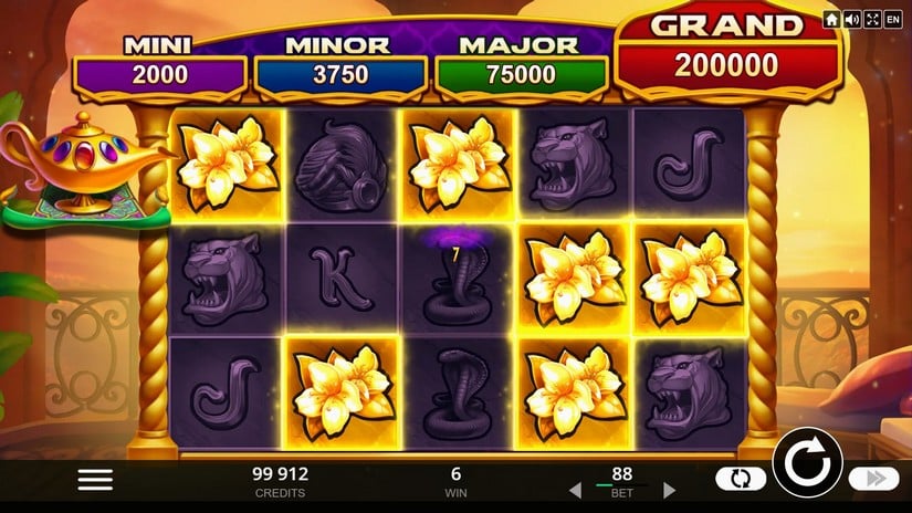 4 Secrets of Aladdin slot screen 2