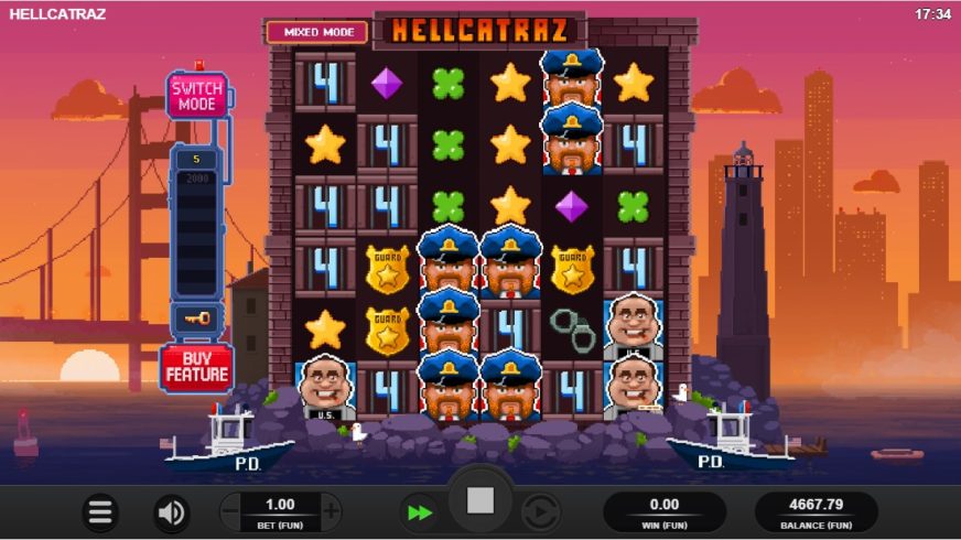 Hellcatraz slot screen 2