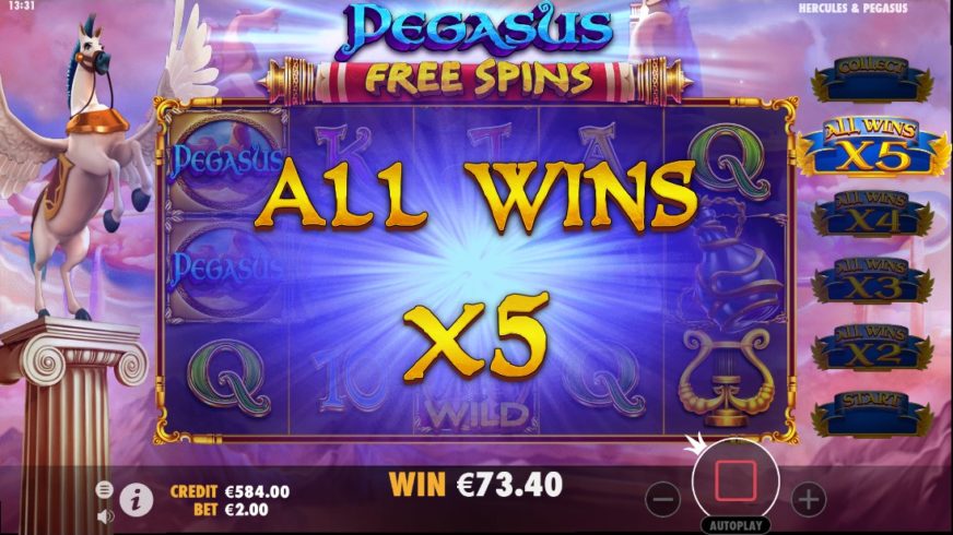 Hercules and Pegasus slot screen 6
