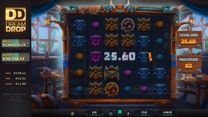 Volatile Vikings 2 Dream Drop slot screen 3