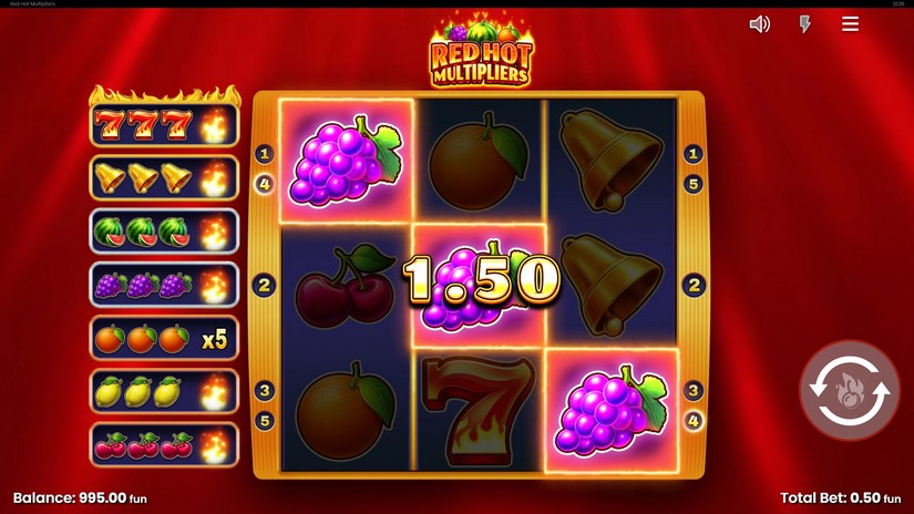 Red Hot Multipliers slot screen 3