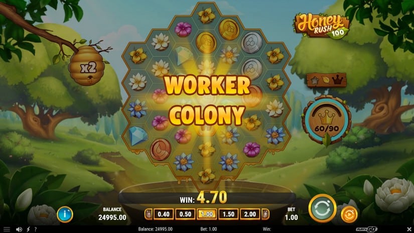 Honey Rush 100 slot screen 3
