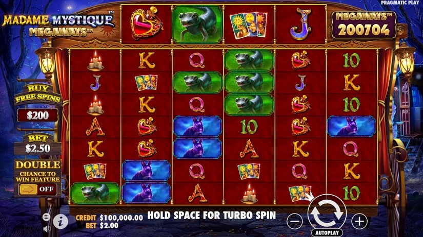 Madame Mystique Megaways slot screen 1
