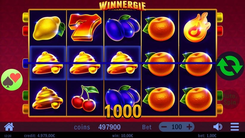 Winnergie slot screen 2
