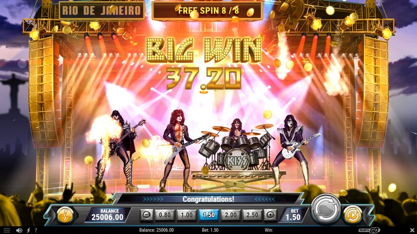 KISS Reels of Rock slot screen 7