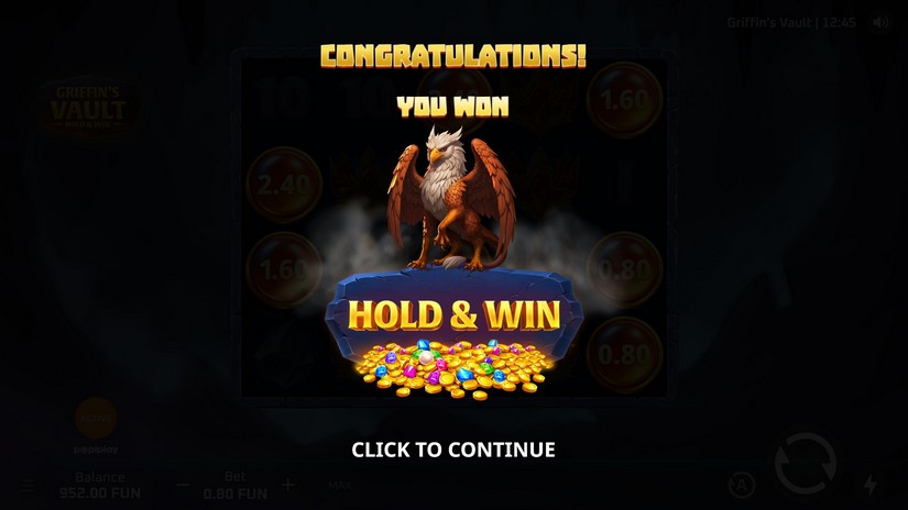 Griffin’s Vault slot screen 3