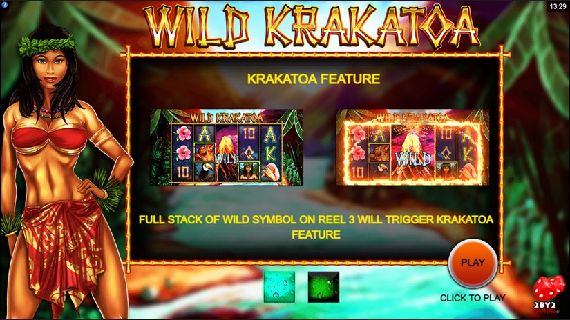 Wild Krakatoa slot screen 1