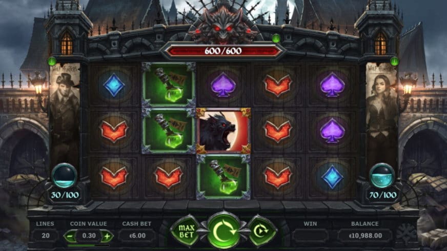 Wolf Hunters slot screen 1