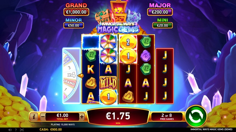 Immortal Ways Magic Gems slot screen 3