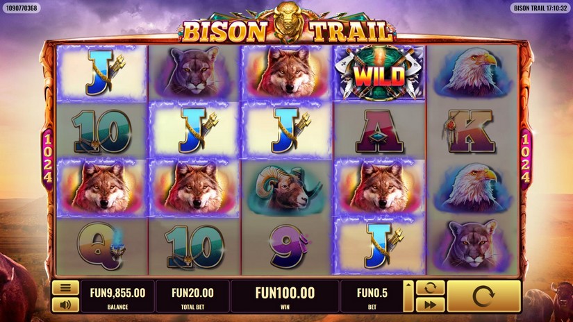 Bison Trail slot screen 5