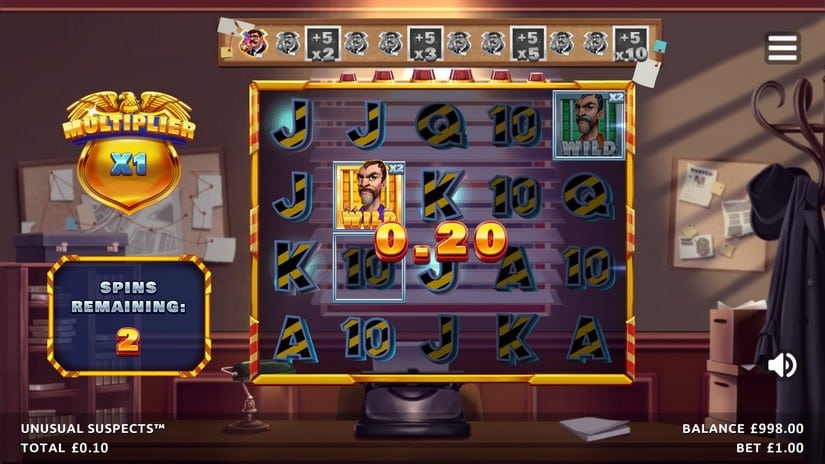 Unusual Suspects slot screen 4