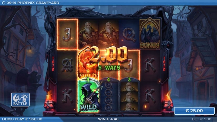 Phoenix Graveyard slot screen 4