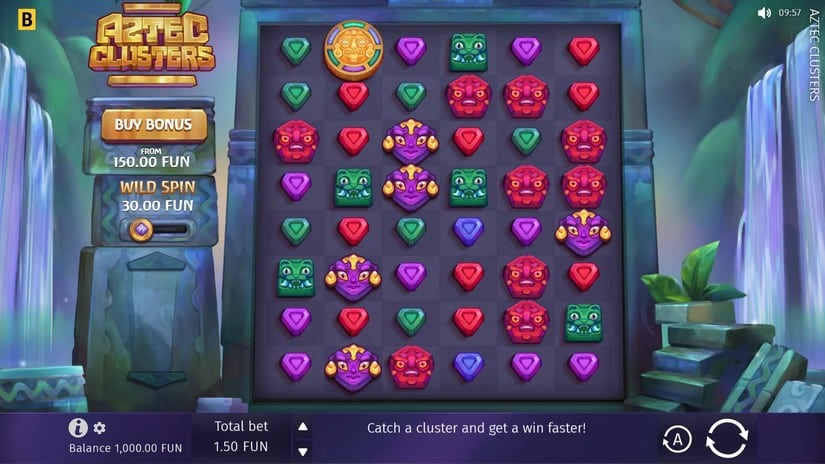 Aztec Clusters slot screen 1