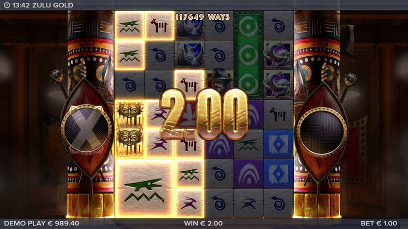 Zulu Gold slot screen 4