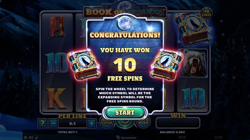 Book Of Wolves slot screen 3