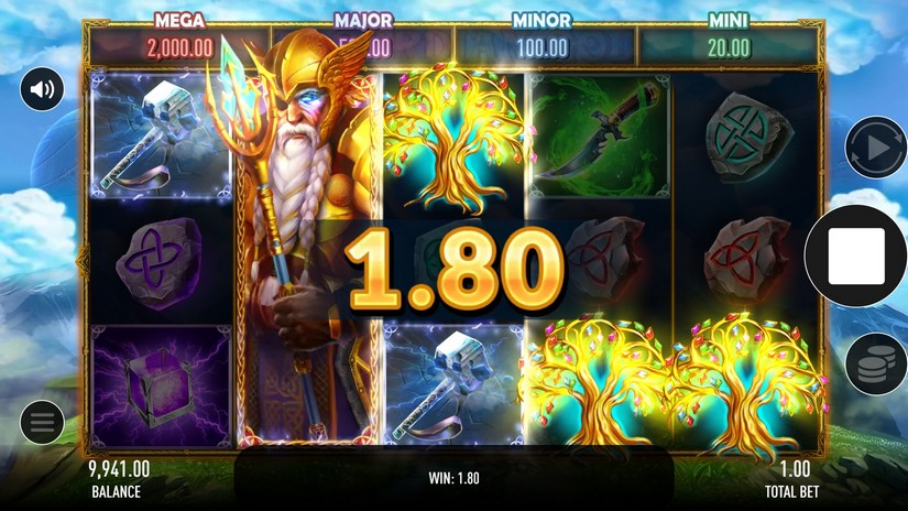 Asgardian God slot screen 5