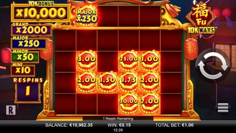 Fu 10K Ways slot screen 4