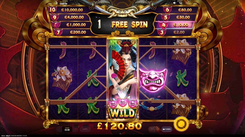 Sakura Masks slot screen 5