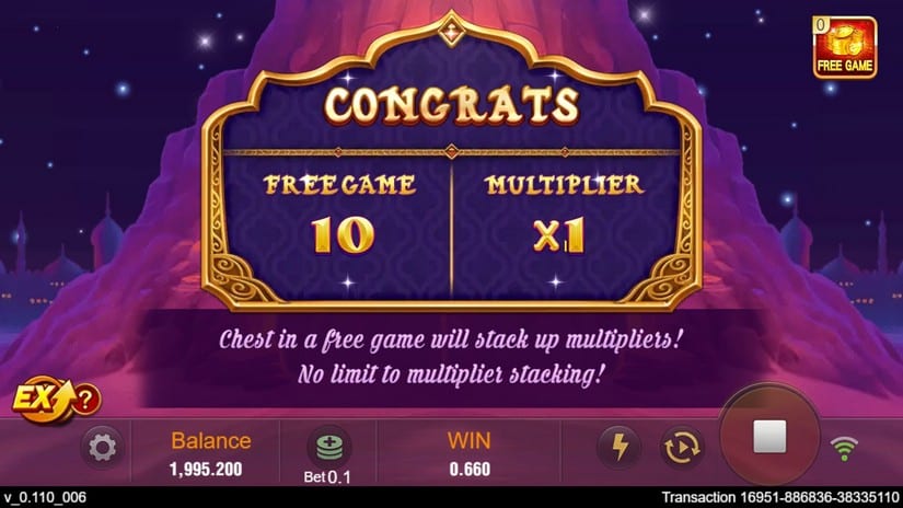 Ali Baba slot screen 4