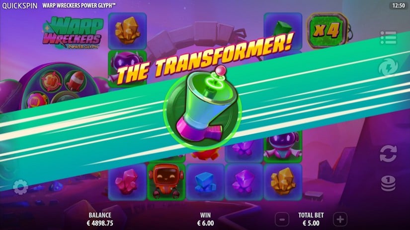 Warp Wreckers Power Glyph slot screen 5