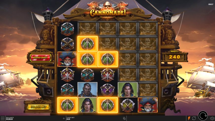 Cannonade! slot screen 2