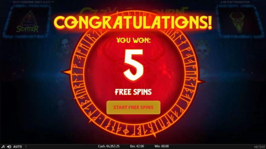 Ozzy Osbourne slot screen 3