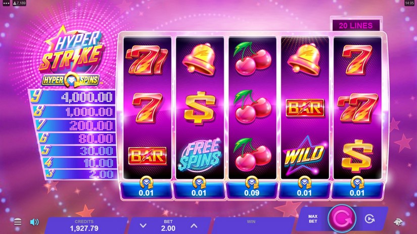 Hyper Strike HyperSpins slot screen 1