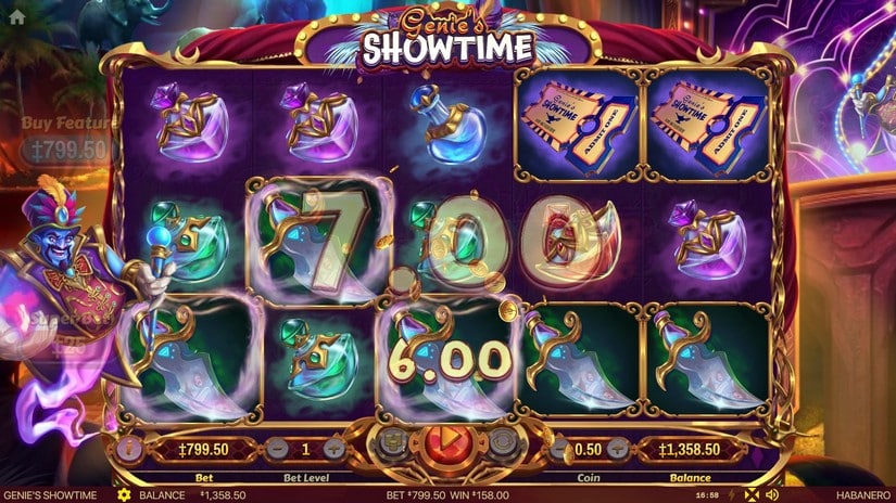 Genie’s Showtime slot screen 4