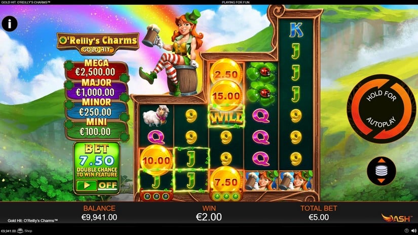 Gold Hit: O’Reilly’s Charms slot screen 3