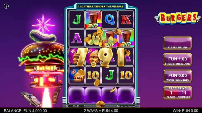 Burgers slot screen 3