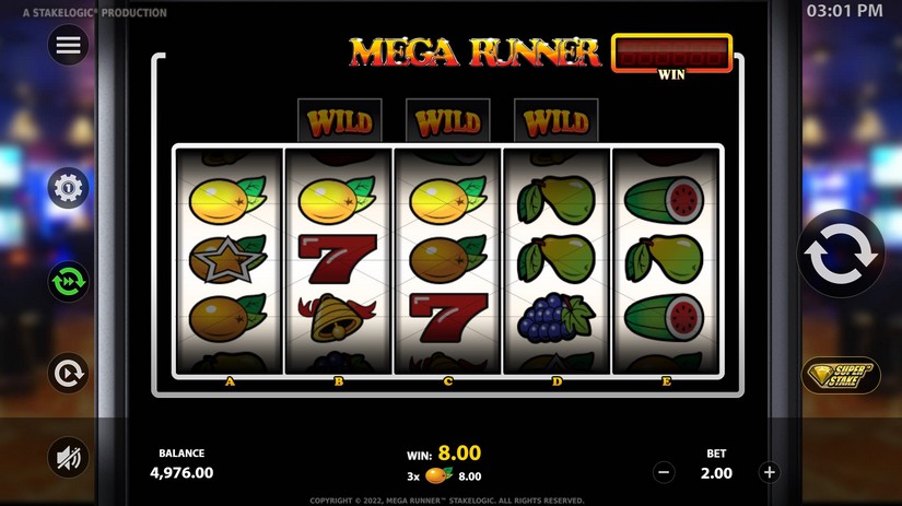 Mega Runner slot screen 3