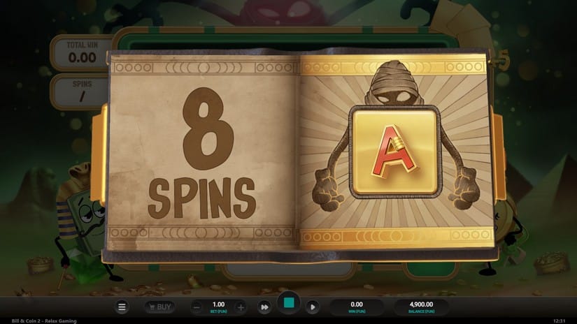 Bill & Coin 2: Mummy Mischief slot screen 3