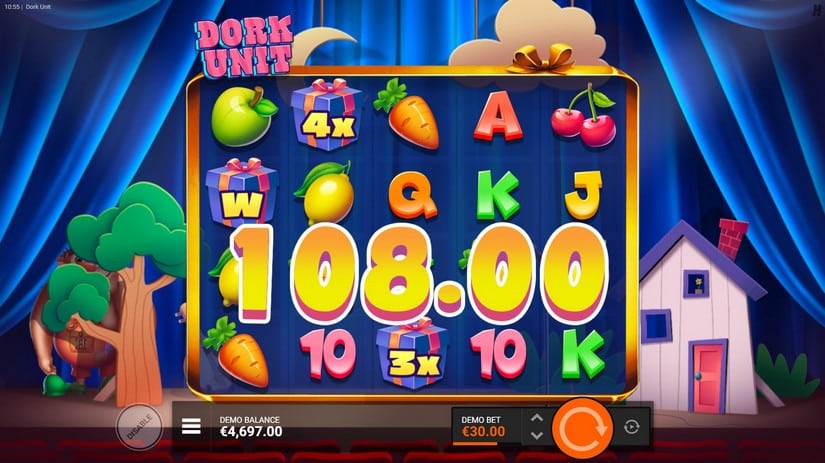 Dork Unit slot screen 2