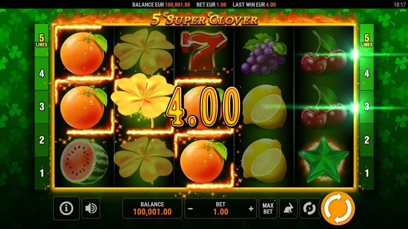 5 Super Clover slot screen 2