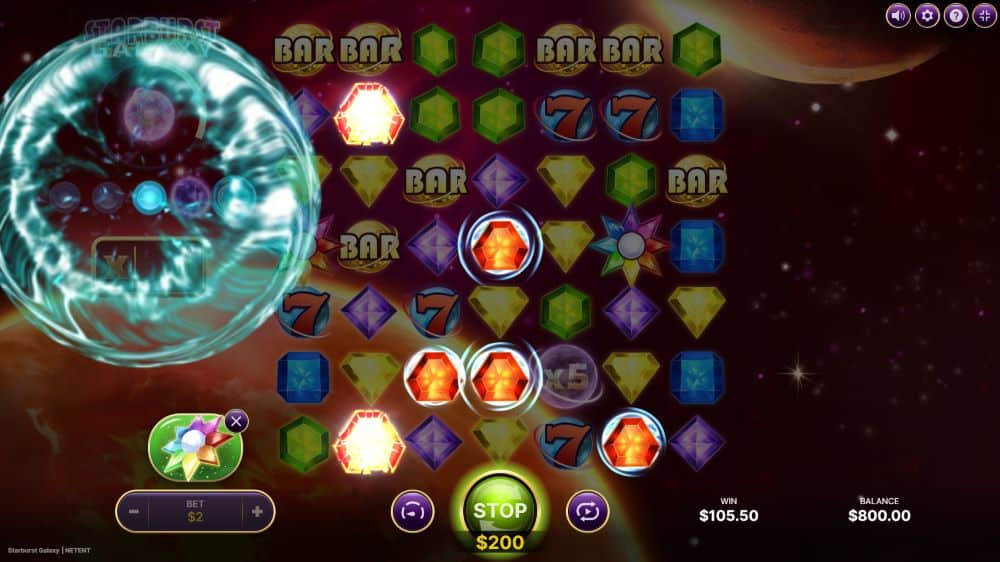 Starburst Galaxy features