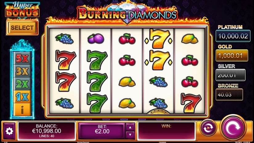 Burning Diamonds slot screen 1