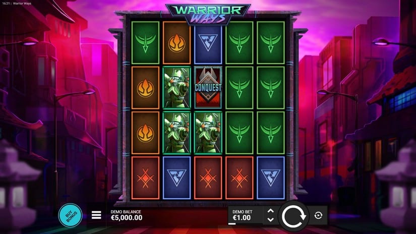 Warrior Ways slot screen 1
