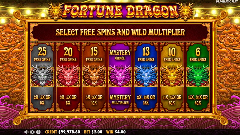 Fortune Dragon slot screen 4