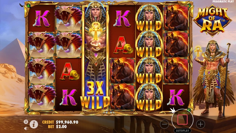 Might of Ra slot screen 2