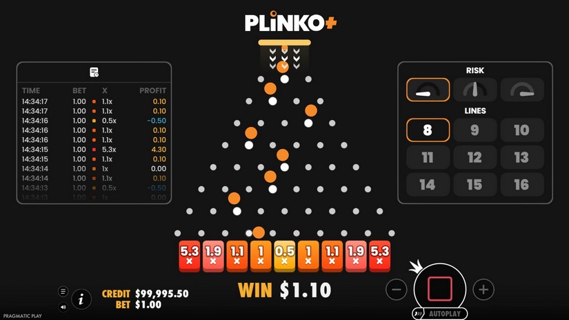 Plinko+ slot screen 2