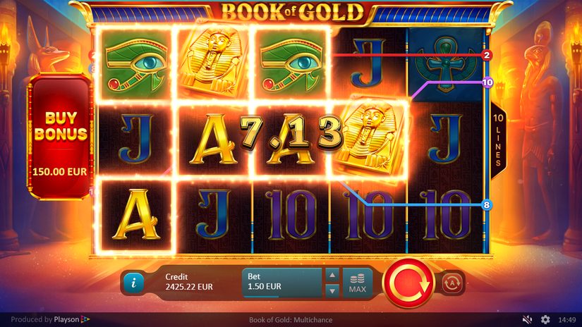 Book of Gold Multichance slot screen 6